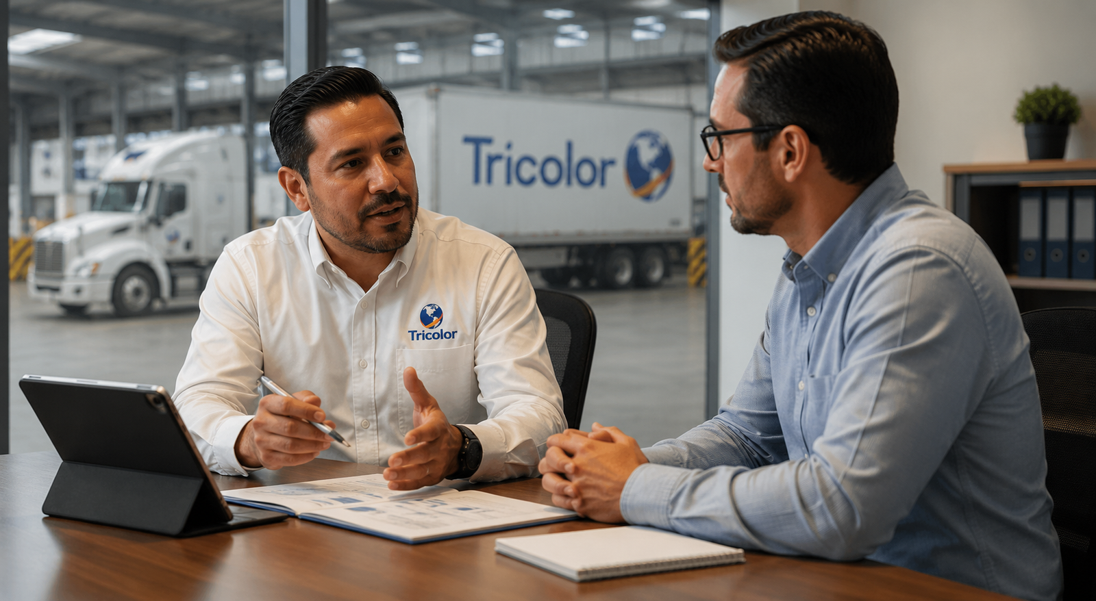 Equipo de Autotransportes Tricolor entendiendo y coordinando las necesidades de una operación logística.